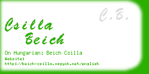 csilla beich business card